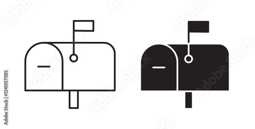 Mailbox icons vectors graphic designs