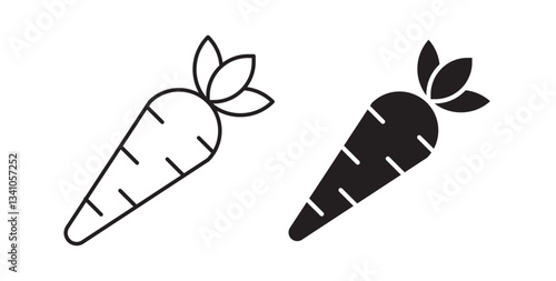 Carrot icons vectors graphic designs