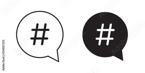 Hashtag icons vectors graphic designs