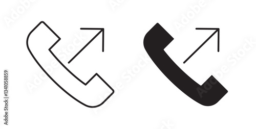 Call outgoing icons vectors graphic designs