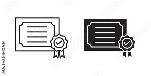 Diploma icons vectors graphic designs