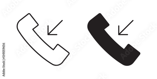 Incoming Call icons vectors graphic designs