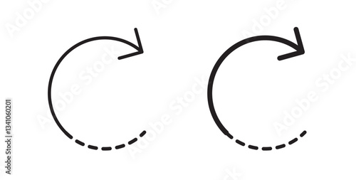 Rotate right icons vectors graphic designs