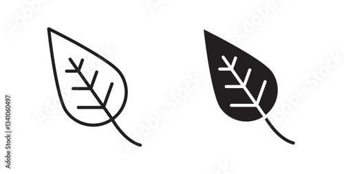 Leaf icons in black fill and line style