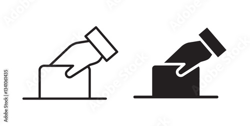 Ballot icons vectors graphic designs