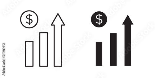 Chat arrow grow icons vectors graphic designs