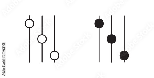 Settings sliders icons vectors graphic designs