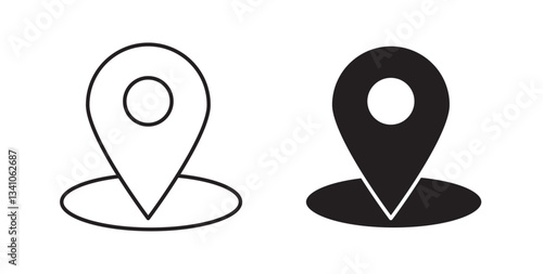 Marker icons vectors graphic designs
