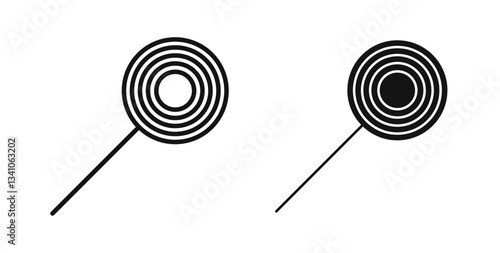 Candy icons in black fill and line style