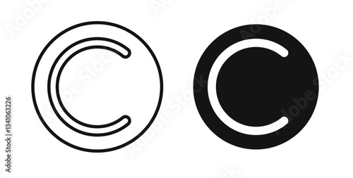 Copyright icons set for website design