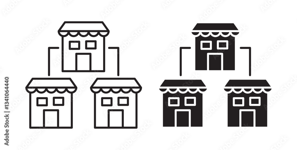 Fototapeta premium Franchise icons vectors graphic designs