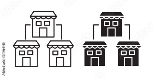 Franchise icons vectors graphic designs