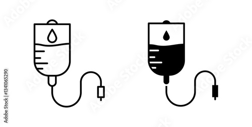 Blood transfusion icons vectors graphic designs