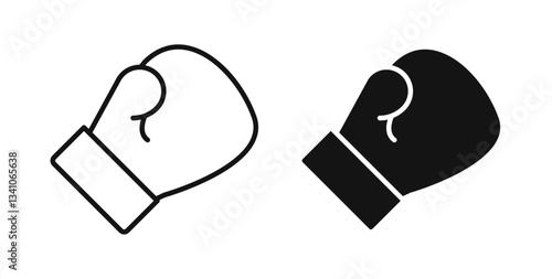Boxing glove icons set for website design