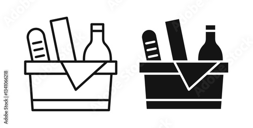 Picnic icons set for website design