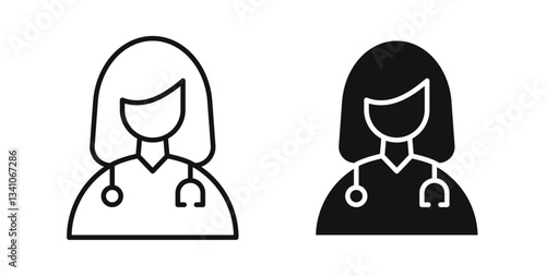 Doctor icons set for website design
