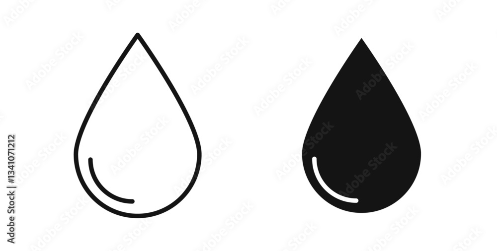 Water drop icons set for website design Water drop icons set for website design