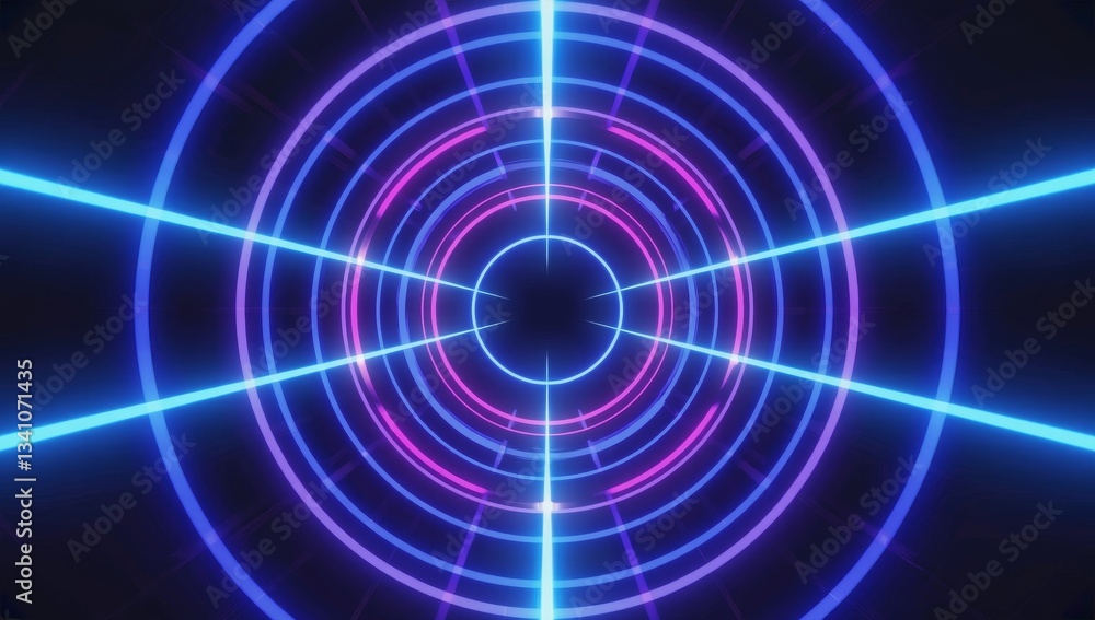Futuristic Neon Light Tunnel Futuristic Neon Light Tunnel