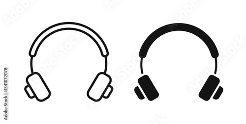 Headset icons set for website design