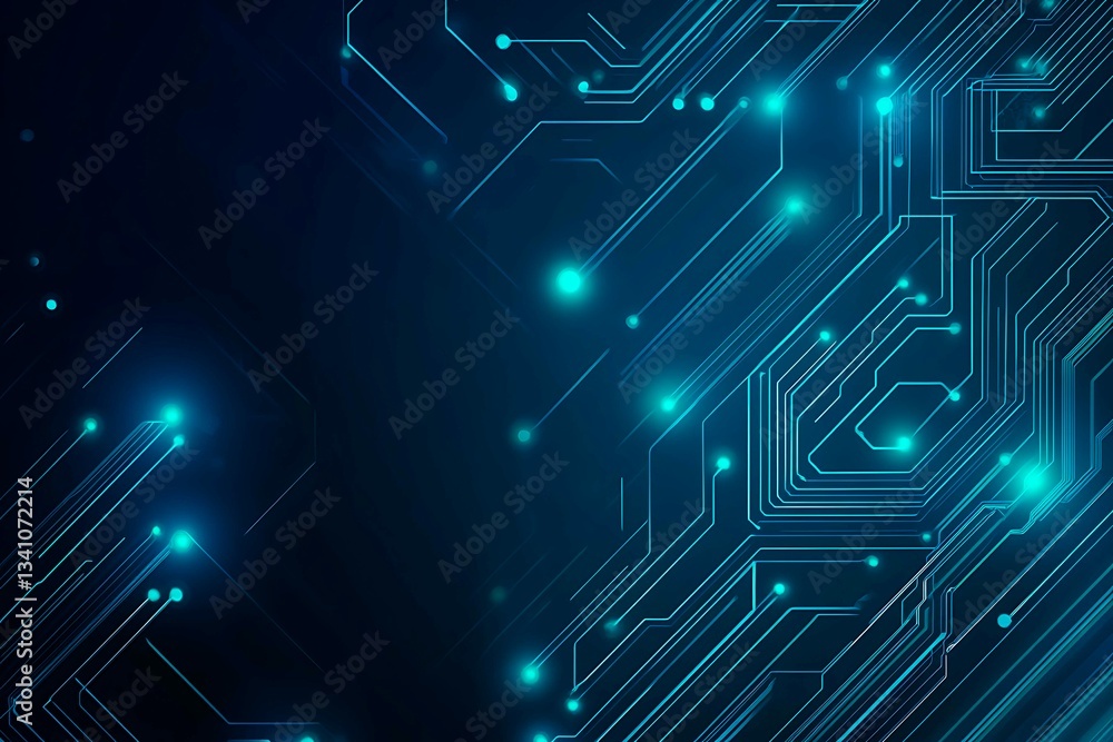 Abstract close-up of a glowing blue digital circuit board, showcasing intricate connections and technological design on a black background.
Abstract close-up of a glowing blue digital circuit board, showcasing intricate connections and technological design on a black background.