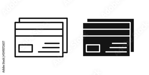 Credit card icons set for website design