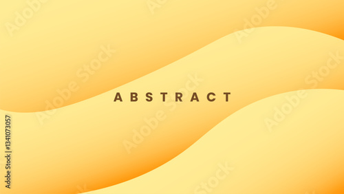 Abstract Yellow Gradient Background with Flowing Smooth Shapes