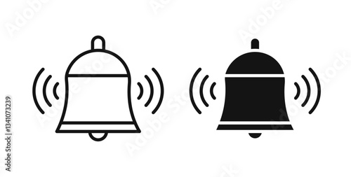 Bell ring icons set for website design