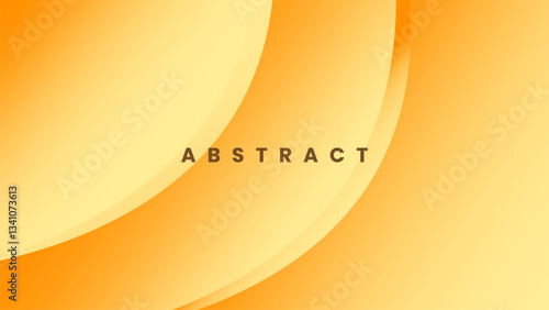 Gradient Abstract Background With Yellow and Orange Rounded Design Elements