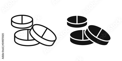 Medicine icons set for website design