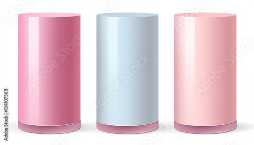 set of pastel bottle containers