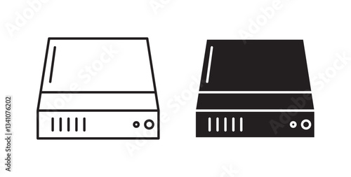 Hard Disk icons in black fill and line style