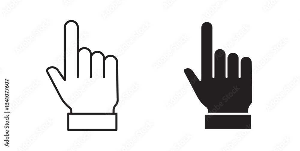 Cursor icons for app UI designs on white background Cursor icons for app UI designs on white background