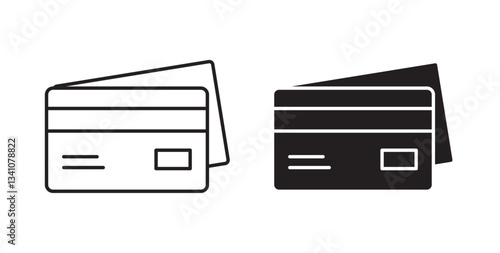 Credit card icons on white background for web