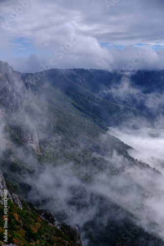 Clouds over Divna Gorica mountain, Suva planina, Serbia