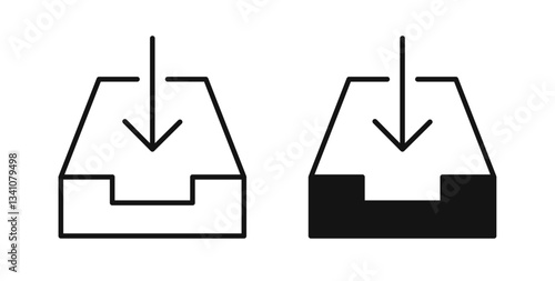 Inbox icons set for website design