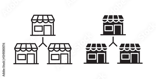Franchise icons in black fill and line style