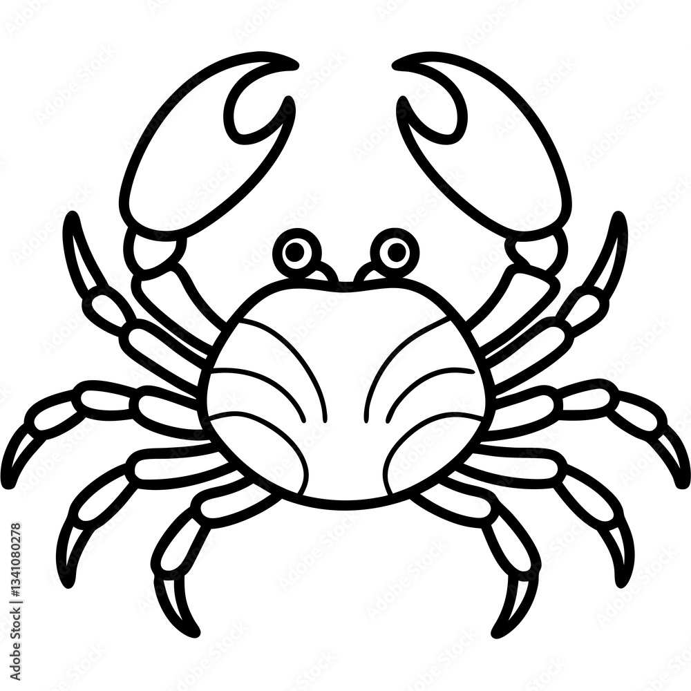 Fototapeta premium Crab Silhouette Art