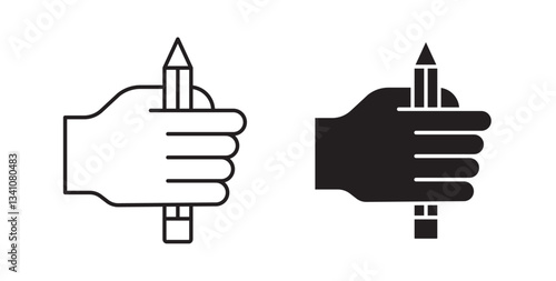 Self expression icons in black fill and line style