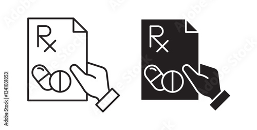 RX icons in black fill and line style