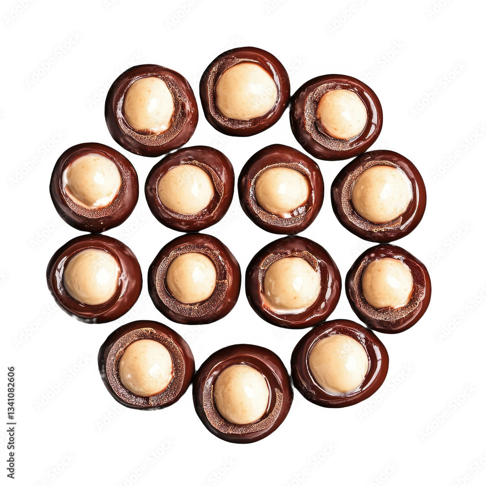 Delectable Buckeyes: A Sweet Confection of Chocolate and Peanut Butter Treats for Festive Celebrations and Indulgent Enjoyment on Dark Background Delectable Buckeyes: A Sweet Confection of Chocolate and Peanut Butter Treats for Festive Celebrations and Indulgent Enjoyment on Dark Background