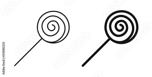 Candy icons set in black colors on white background