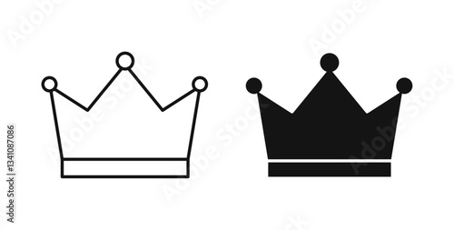 Crown icons on white background for web