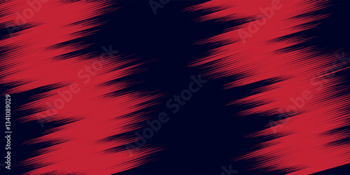 Red halftone dots blue color pattern gradient grunge texture background. Dot pop art comic sport style vector illustration.