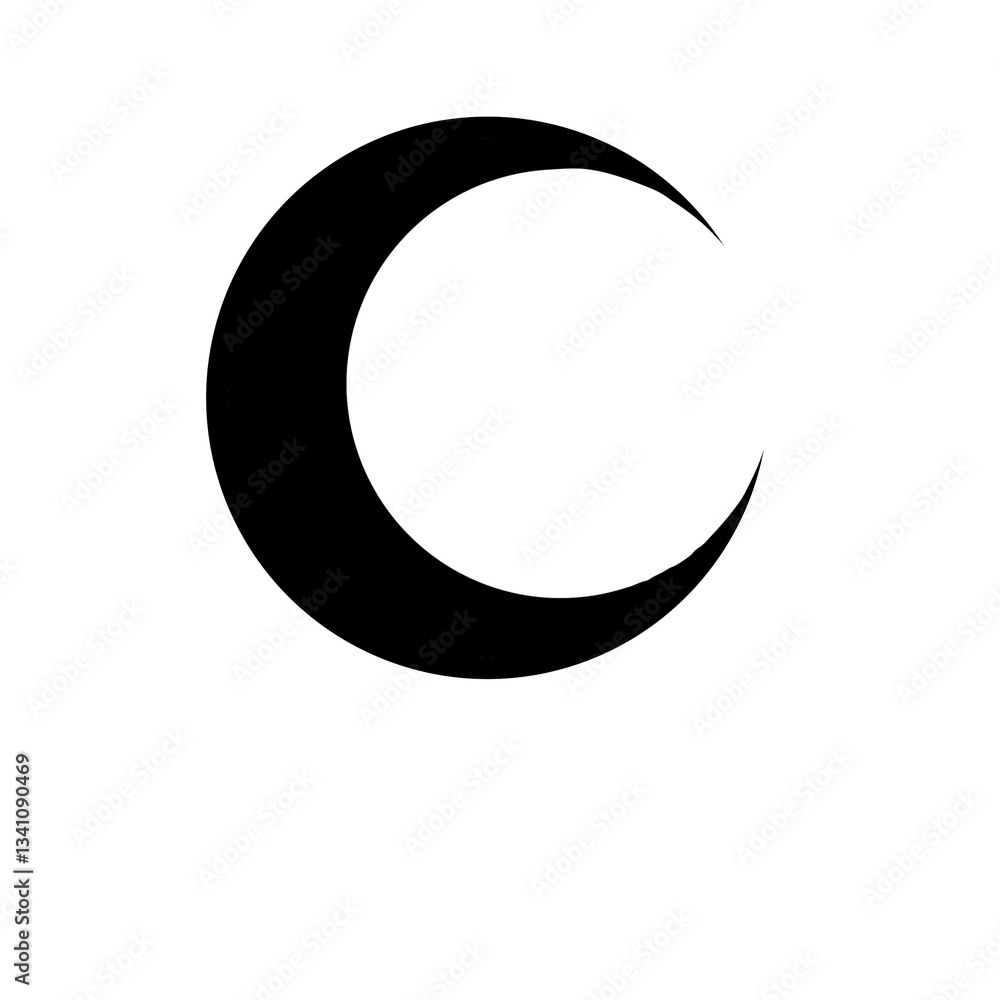 Crescent moon icon Crescent moon icon