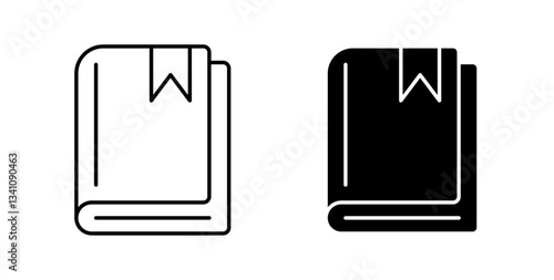 Book bookmark icons set for website design