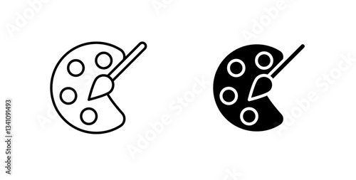 Palette icons solid and thin line.