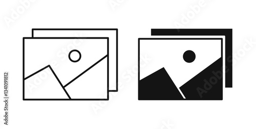 Gallery icons solid and thin line.