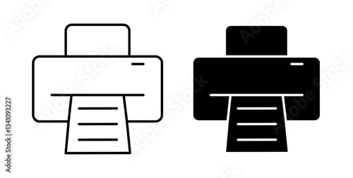 Print icons set for website design