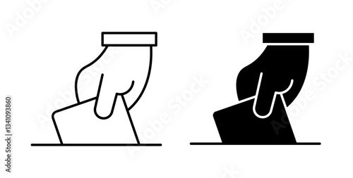 Ballot icons set for website design