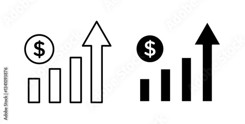 Chat arrow grow icons set for website design